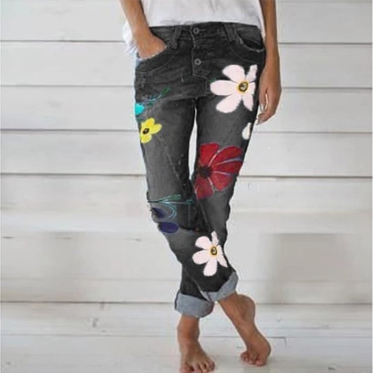 Womens Thin Jeans Denim Pants Image 4
