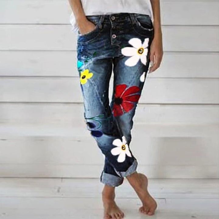 Womens Thin Jeans Denim Pants Image 1