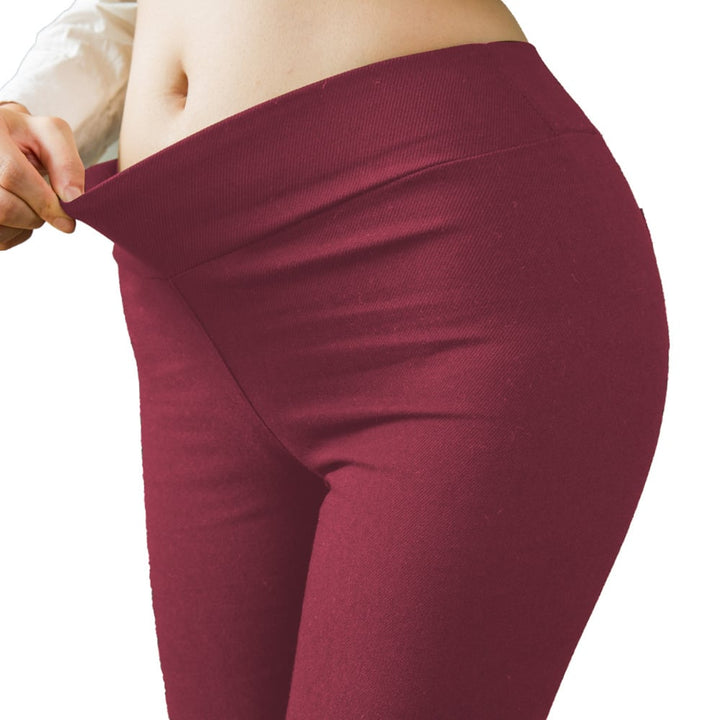 Casual Elastic Pocket High Waist Womens Pants Image 7