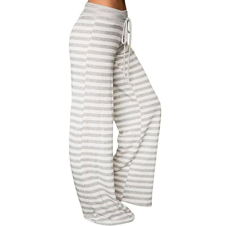Womens Striped High Waist Yoga Pants Image 8