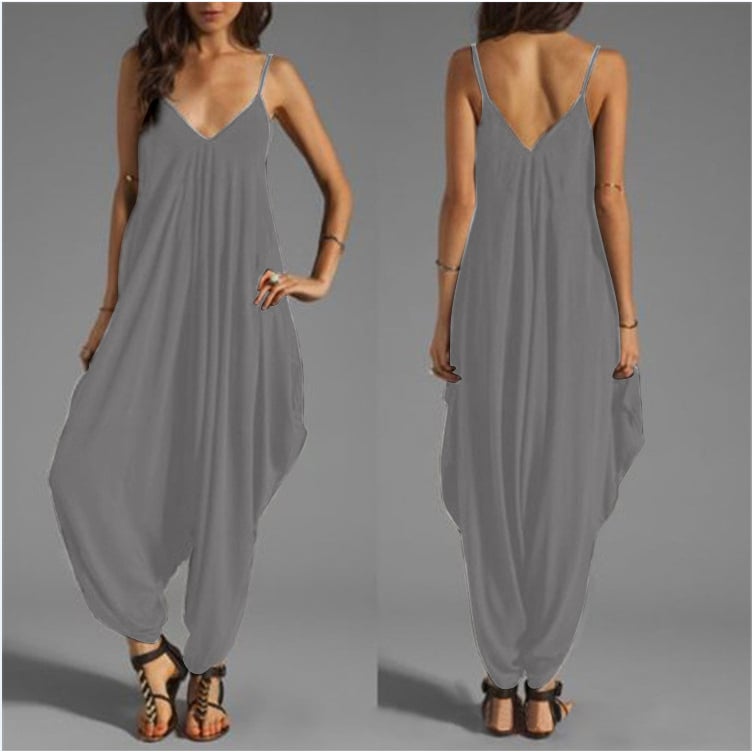 Sling Wide Loose Jumpsuit Beach Leisure Image 1