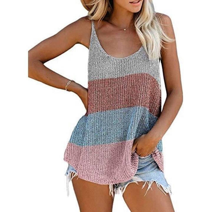 Womens Fashion Vest Vest Beach Shirt Image 1