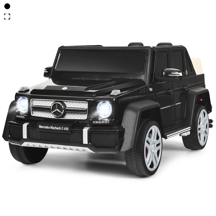 Costway Mercedes-Benz G650 Electric Kids Ride On Car Licensed MP3 RC Remote Control Black\White Image 2