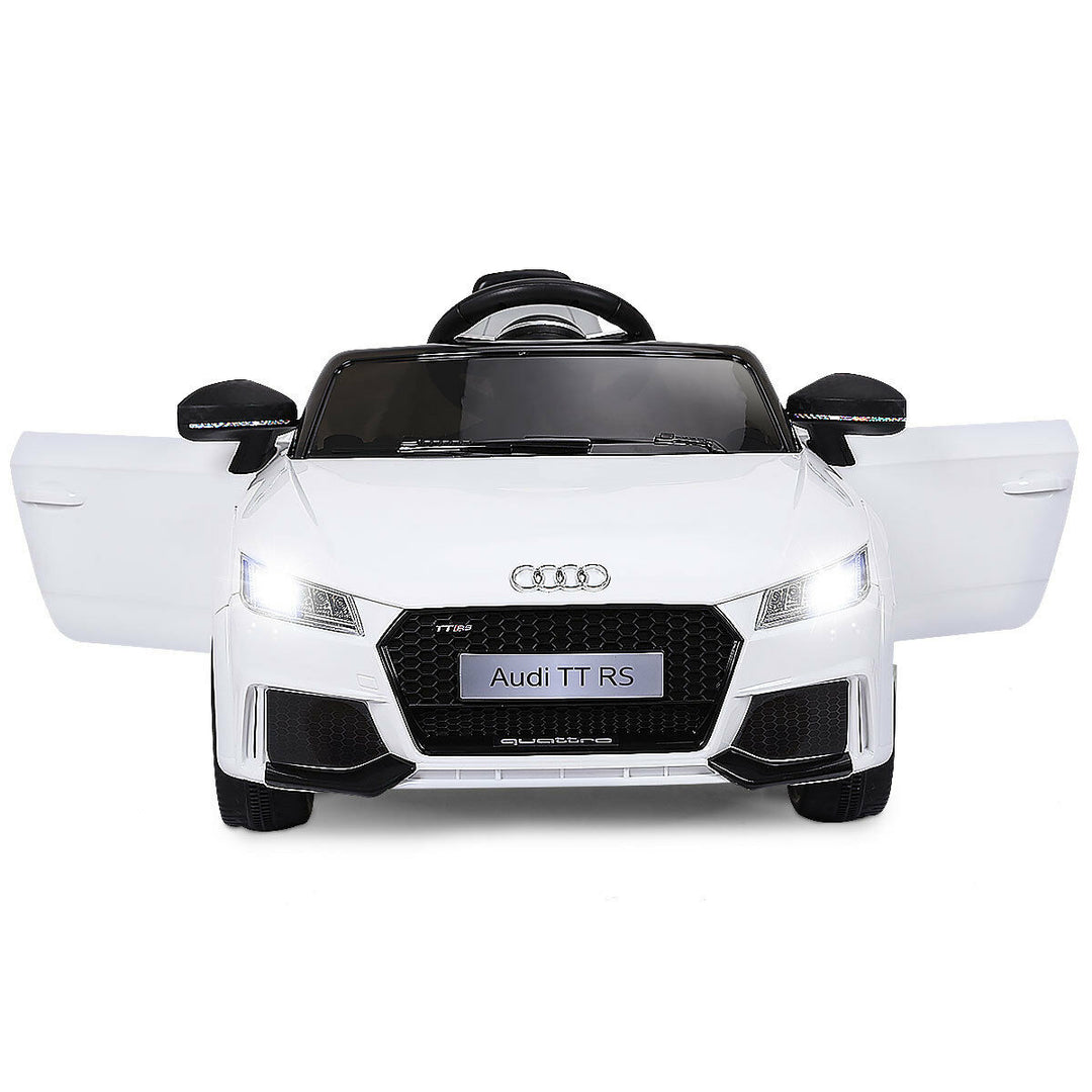 Costway White 12V Audi TT RS Electric Kids Ride On Car Licensed Remote Control MP3 Image 9