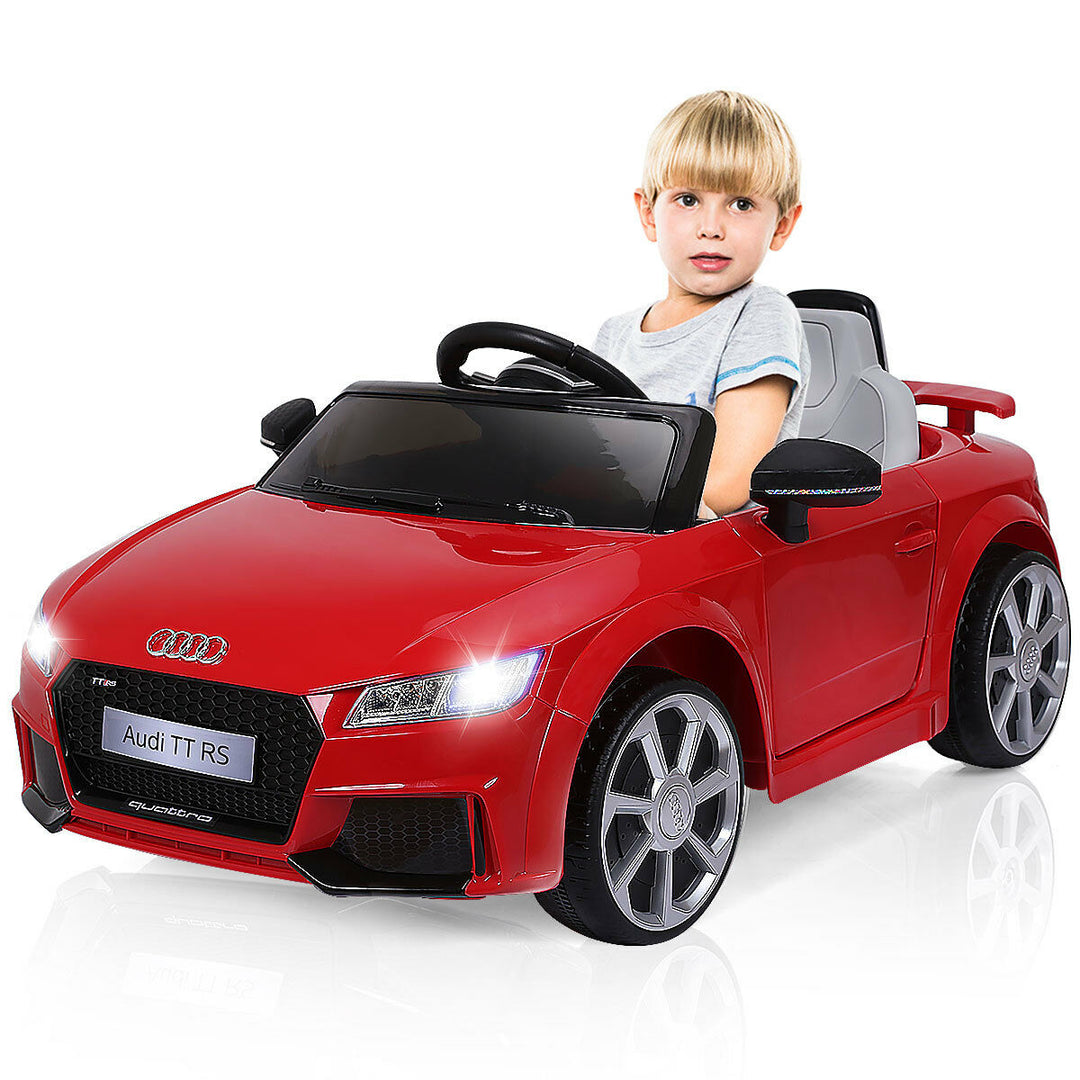 Costway Red 12V Audi TT RS Electric Kids Ride On Car Licensed Remote Control MP3 Image 3