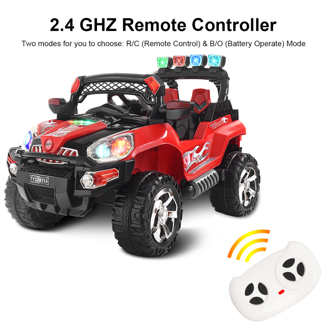 12V Kids Ride On Truck Car SUV MP3 RC Remote Control w/ LED Lights MusicRed Image 6