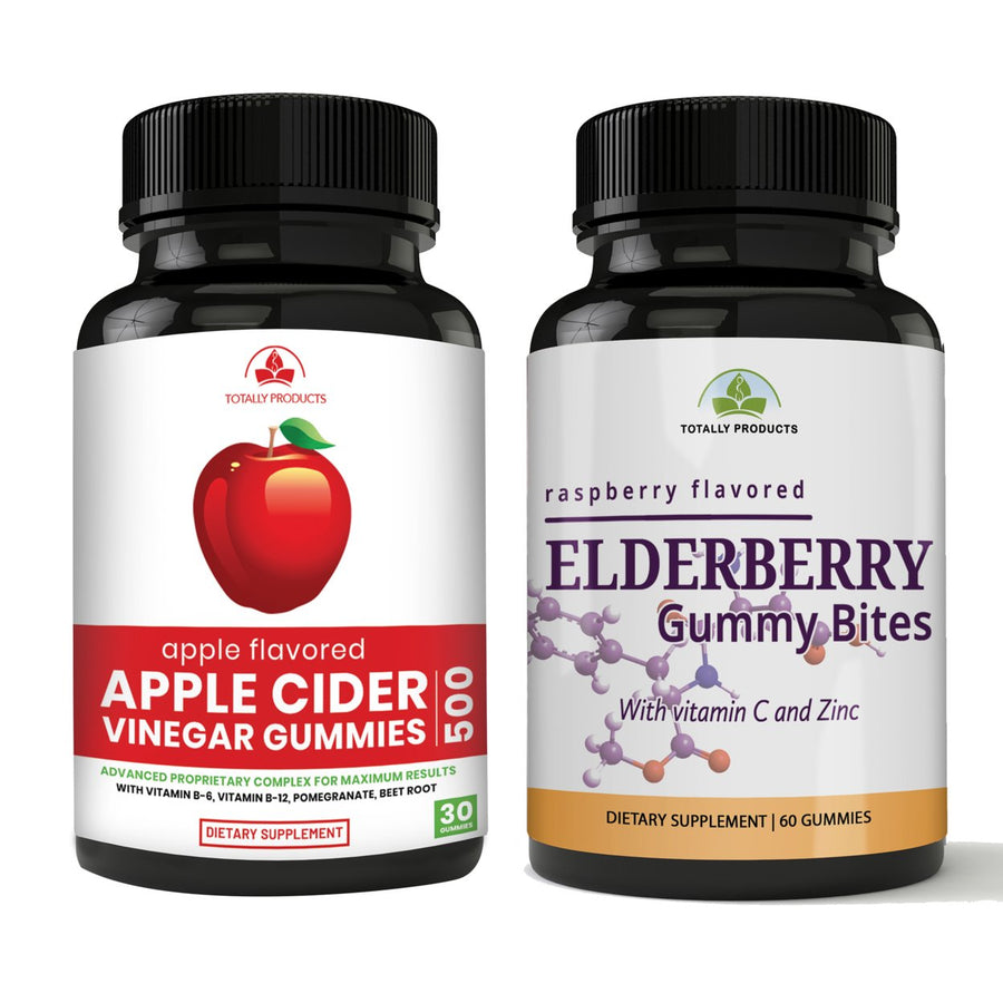 Black Elderberry Gummies Immune Booster and Apple Cider Gummies Combo Pack Image 1