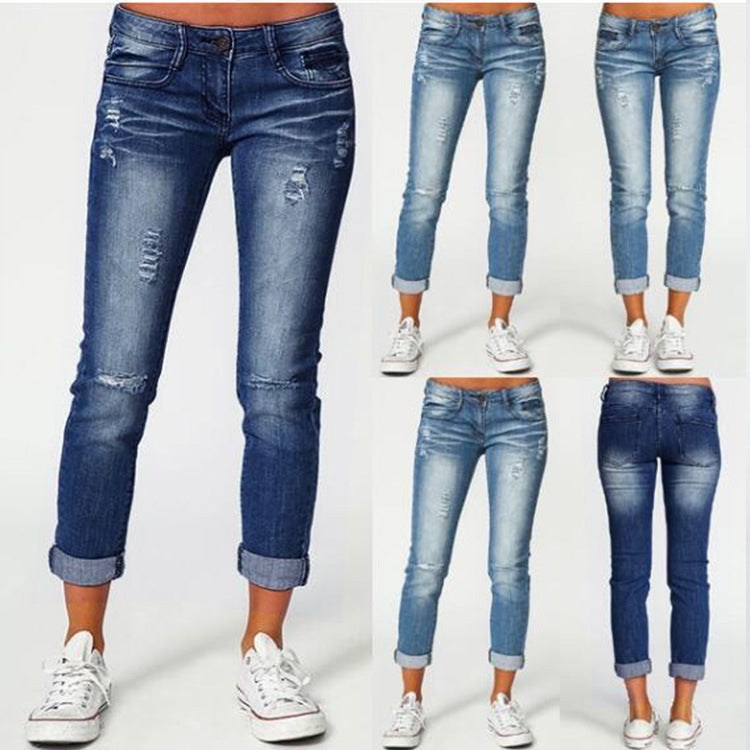 Womens Jeans With Slim Holes Are Slim Image 1