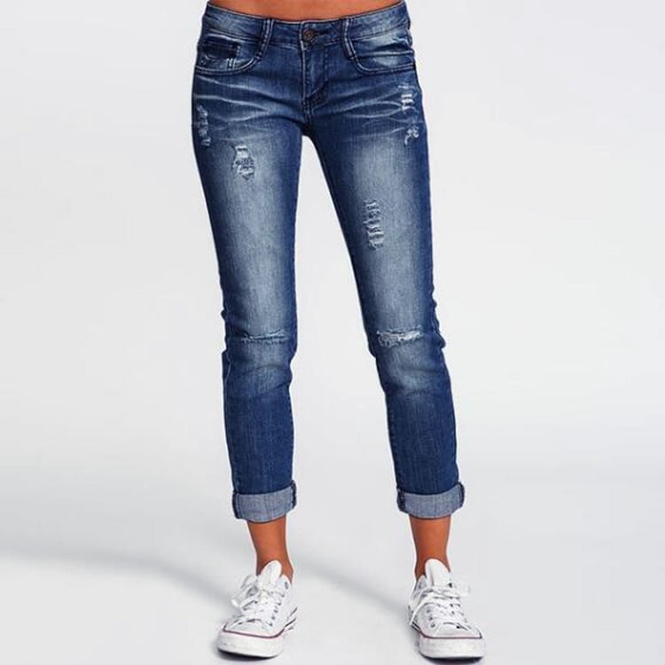 Womens Jeans With Slim Holes Are Slim Image 3