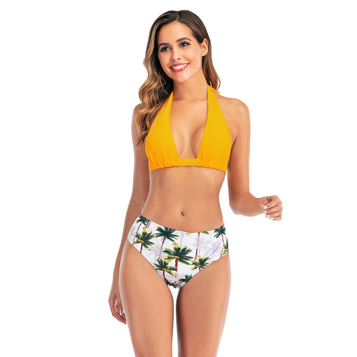 High Waist Split Bikini Swimsuit Image 3