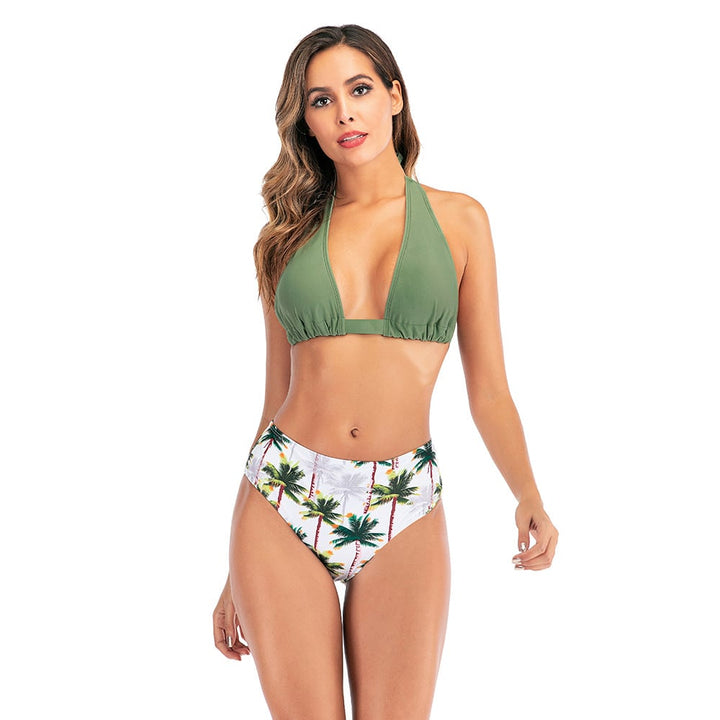 High Waist Split Bikini Swimsuit Image 4