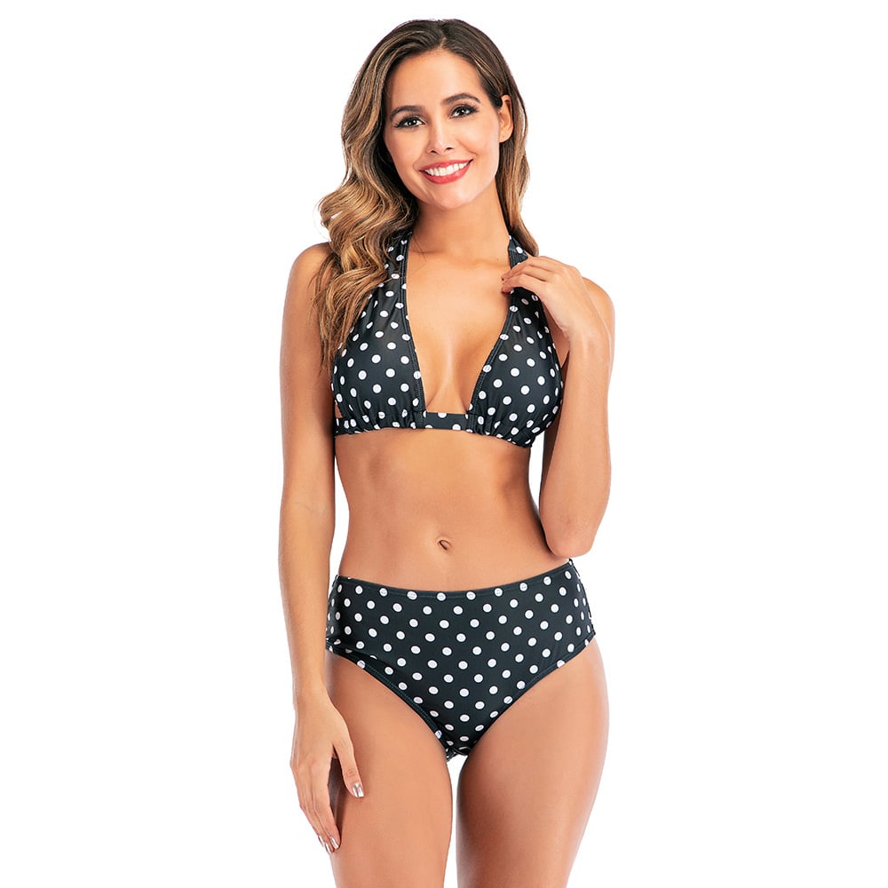 High Waist Split Bikini Swimsuit Image 1