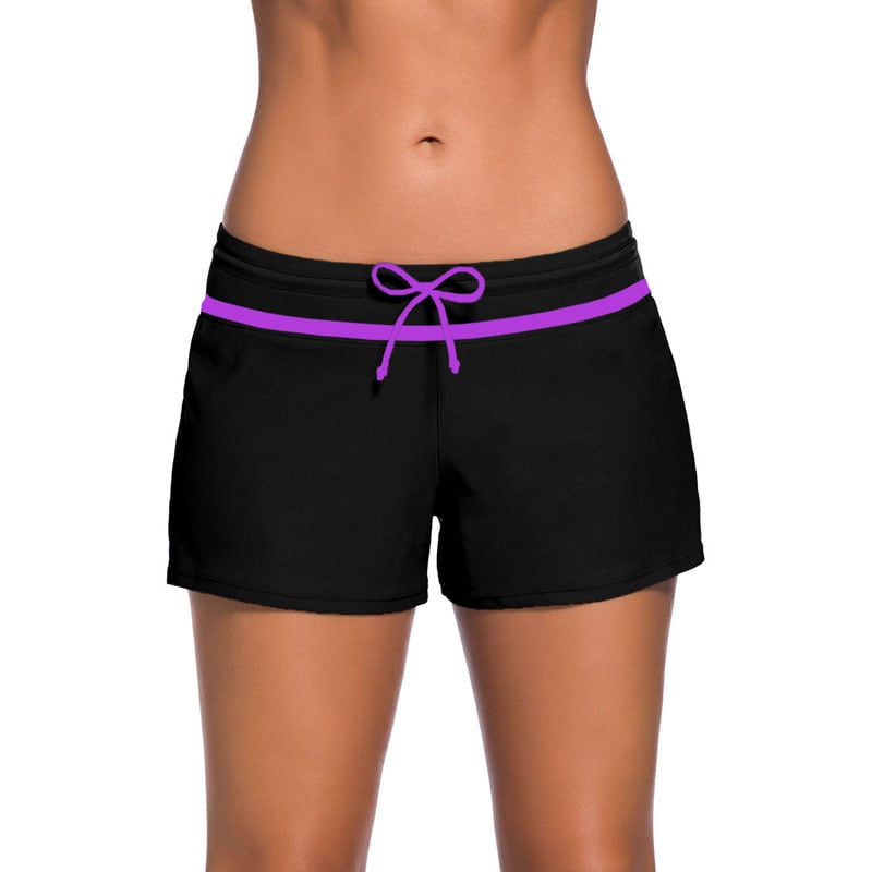 Womens Low-Waist Lace-Up Sexy Beach Swim Trunks Image 1