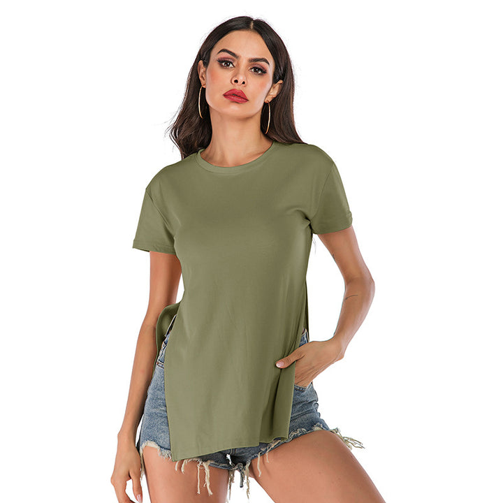 Stylish And Versatile Loose Round Neck Student T-Shirt Image 3