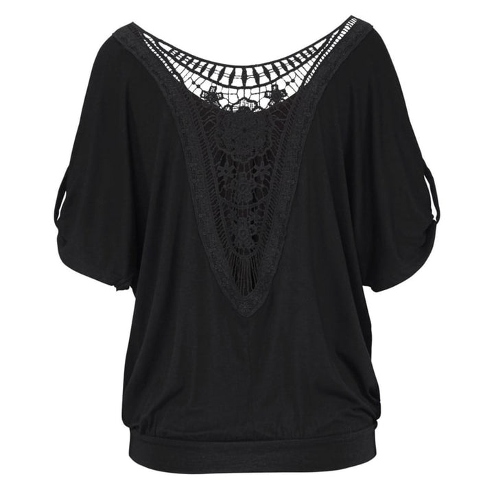 Summer Stitching Ragged Empty Lace T-Shirt Image 9