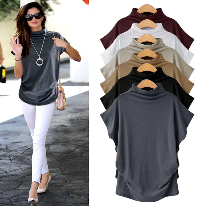 Short Sleeve Womens Plus Size Loose Tops Wild Image 1