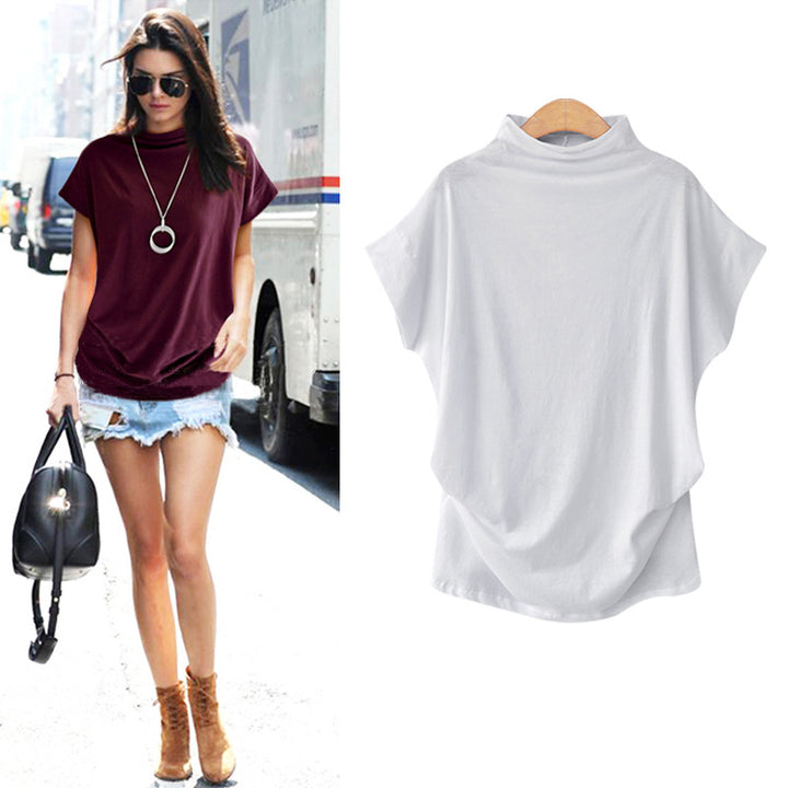 Short Sleeve Womens Plus Size Loose Tops Wild Image 4