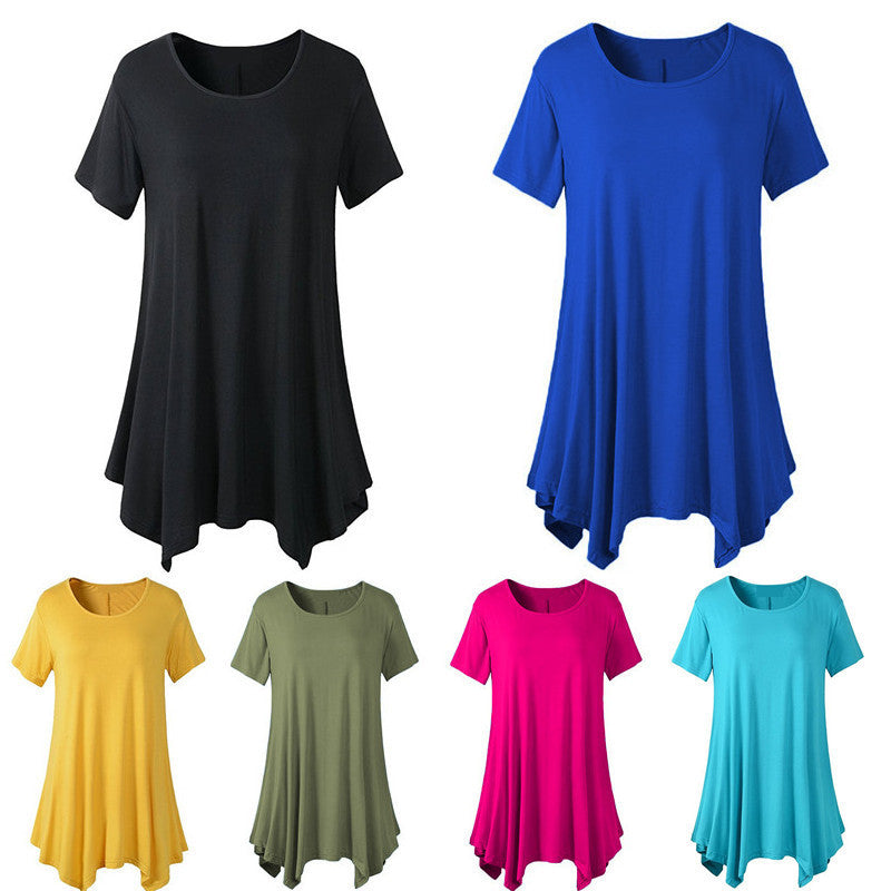 Oversized Womens Mid-Length Loose T-Shirt Image 1