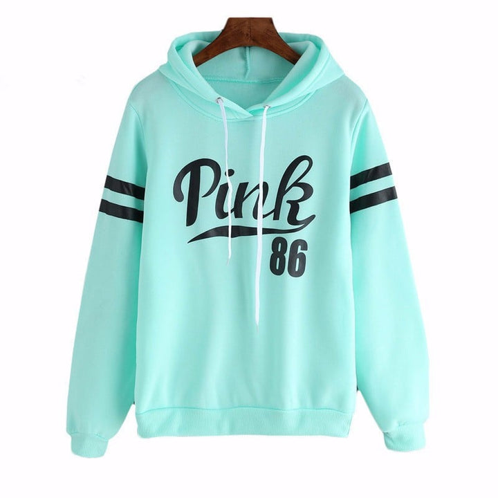 Lettered Printed Hooded Sweatshirt With Fleece Jacket Image 1