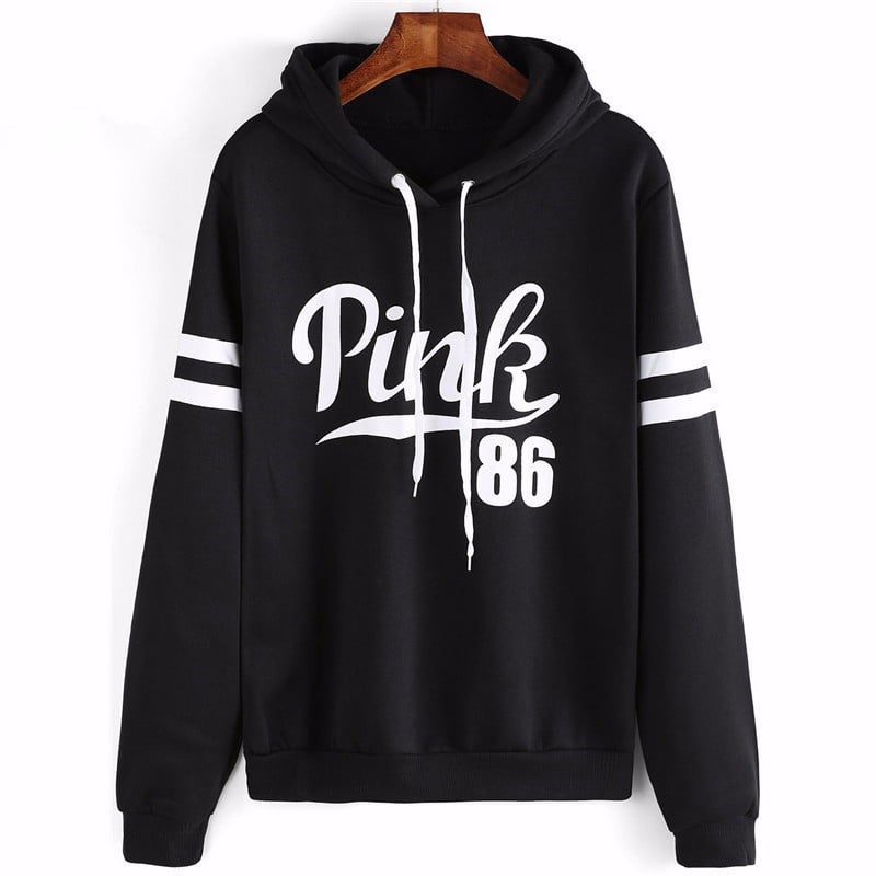 Lettered Printed Hooded Sweatshirt With Fleece Jacket Image 4