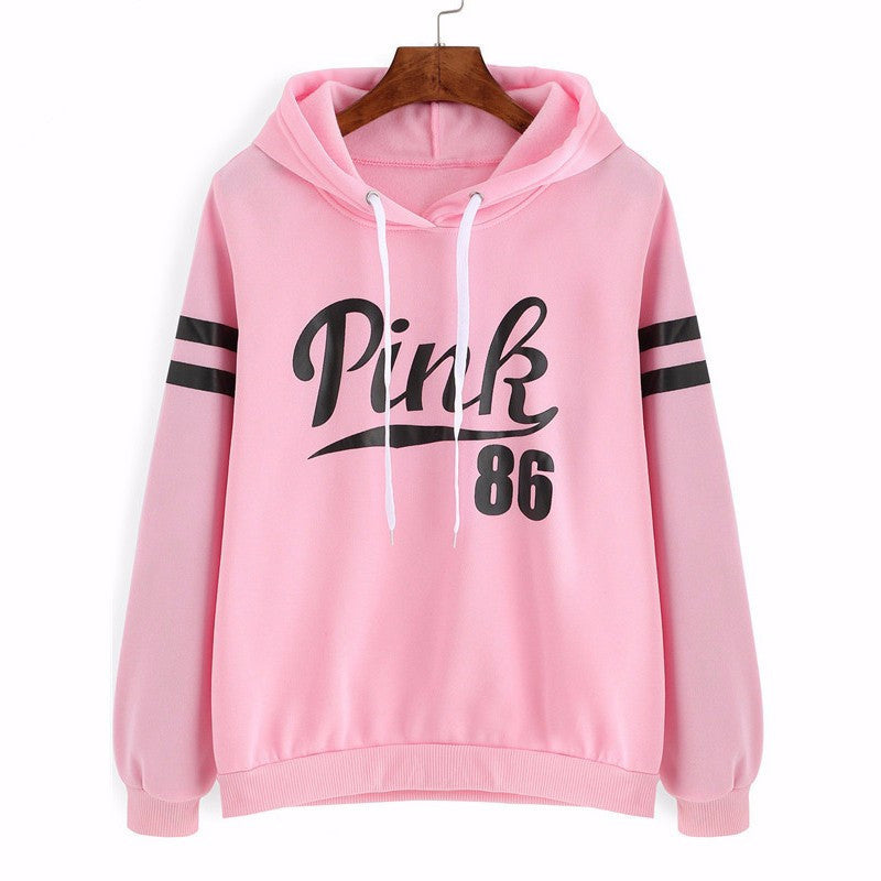 Lettered Printed Hooded Sweatshirt With Fleece Jacket Image 4