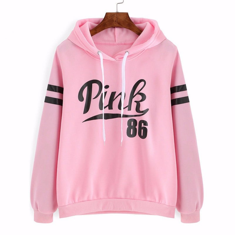 Lettered Printed Hooded Sweatshirt With Fleece Jacket Image 1