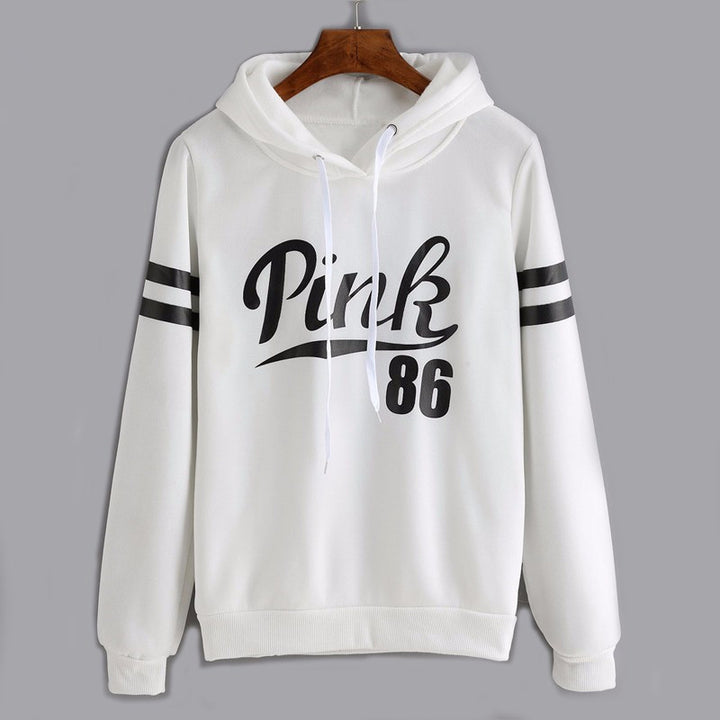 Lettered Printed Hooded Sweatshirt With Fleece Jacket Image 7