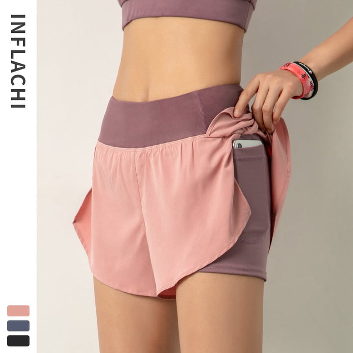 Womens Fitness Shorts Anti-Glare Sports Leisure Image 1