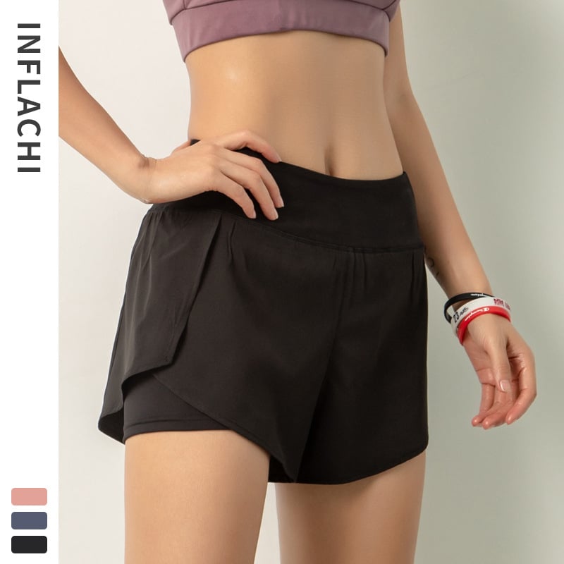 Womens Fitness Shorts Anti-Glare Sports Leisure Image 1