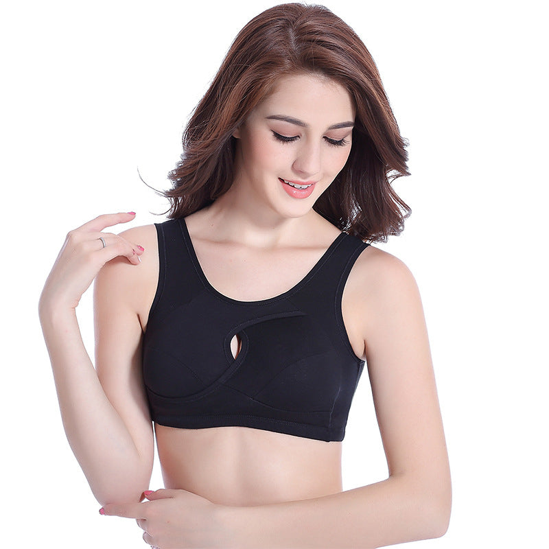 3Pcs Sports Bra Hole Crossing Pressure-Free Underwear Image 4