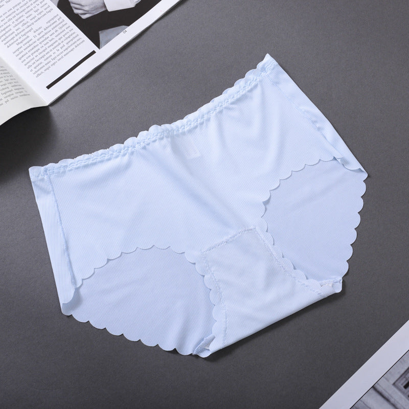 4Pcs Summer Thread Ice Silk Seamless Ladies Underwear Image 7