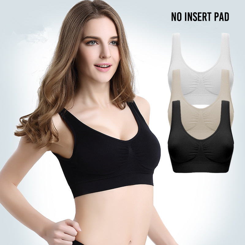 3Pcs Womens Little Vest Seamless Yoga Sports Bra Vest Image 1