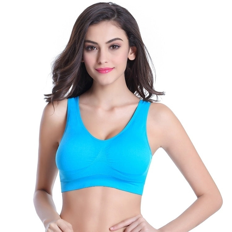 3Pcs Female Yoga Sports Bra With Removable Chest Pad Image 11