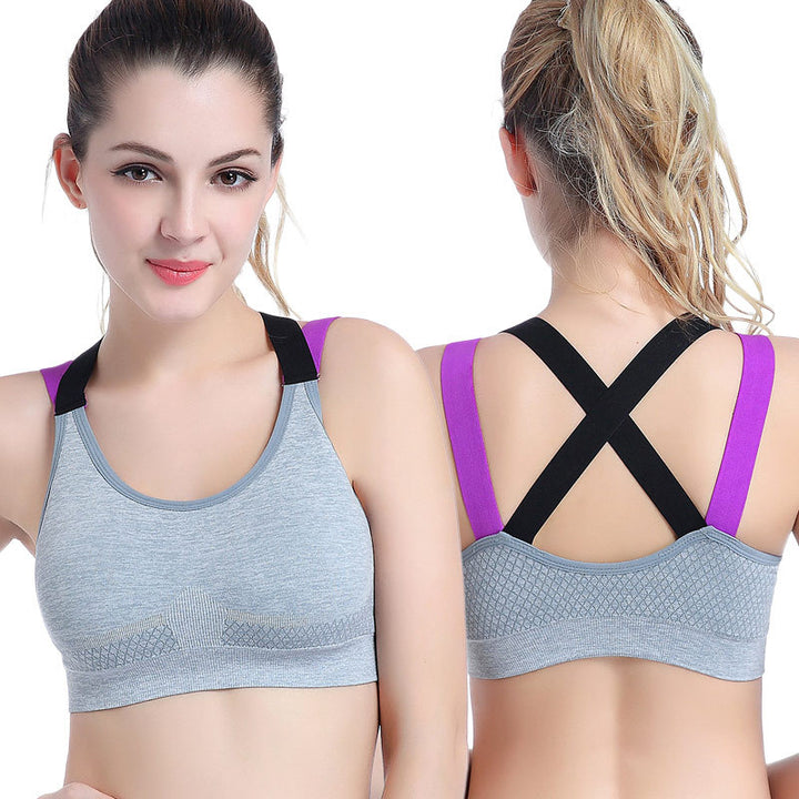 4Pcs Fitness Female Cross Beauty Back Sports Bra Image 4