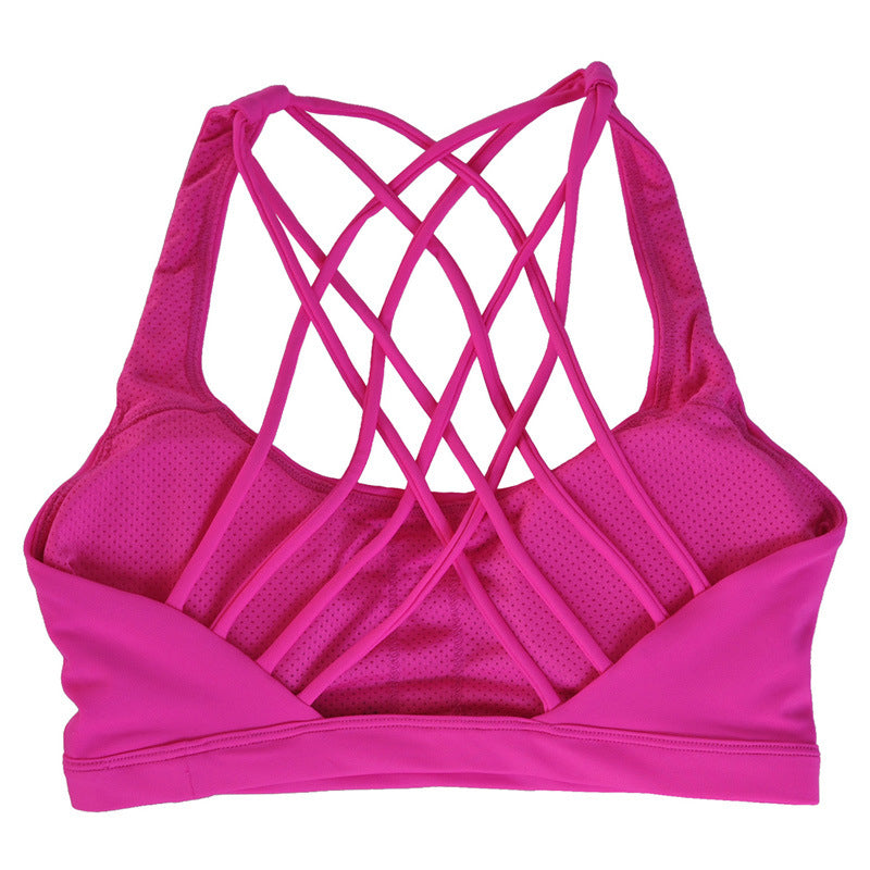 Womens Cross Beauty Back Sports Bra Vest Style Image 11