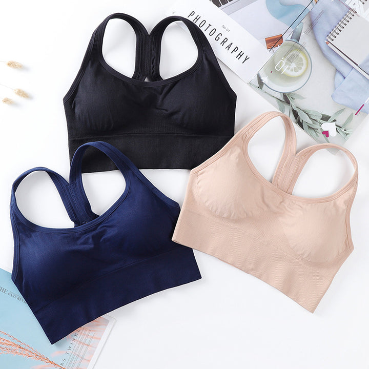 3Pcs Sports Underwear Women Vest Running Gather Image 1