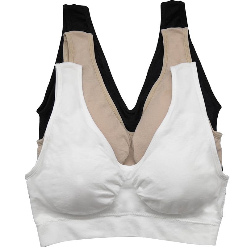 3Pcs Womens Plus Size Double Layer Sports Bra Image 8