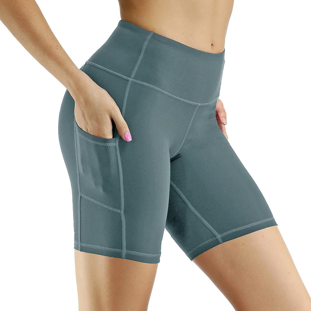 Five-point Female Sports Running Side Pocket Shorts Skinny Image 1