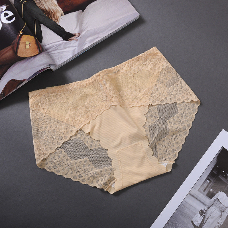 4Pcs Seamless One-Piece Lace Panties Feminine Image 3