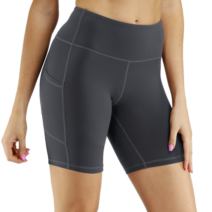 Womens Running High Waist Five-Point Yoga Shorts Image 1