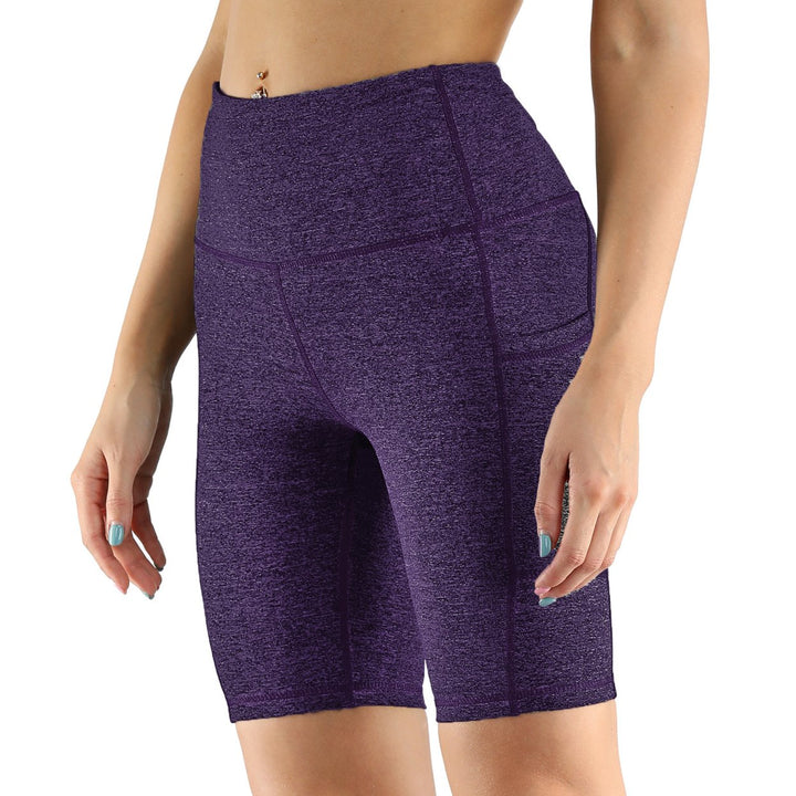 Womens Running High Waist Five-Point Yoga Shorts Image 1