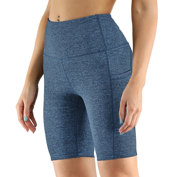 Womens Running High Waist Five-Point Yoga Shorts Image 1