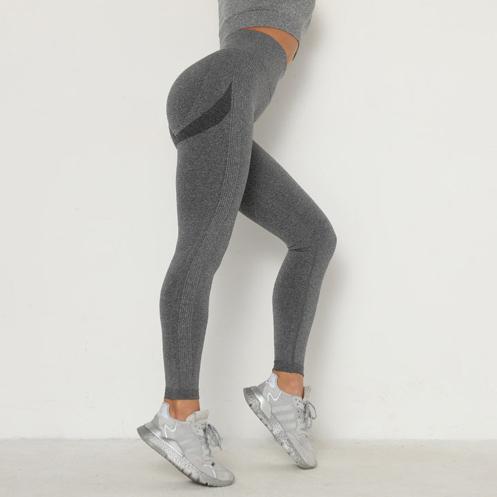 Womens Seamless Knitted Hip Wicking Sports Fitness Pants Leggings Image 12