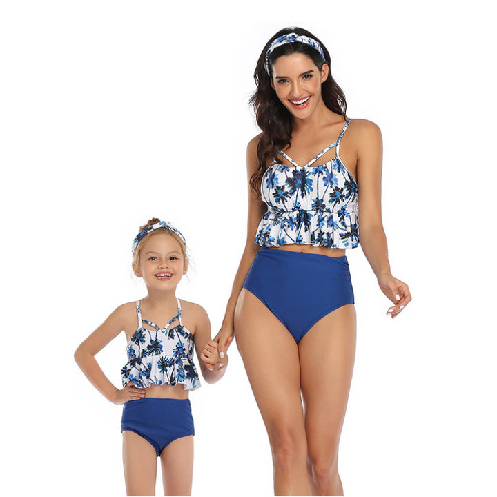 4 Colors Parent-Child Swimwear Bikini Image 7