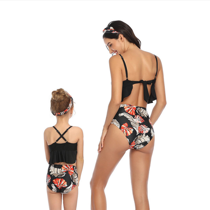 4 Colors Parent-Child Swimwear Bikini Image 8