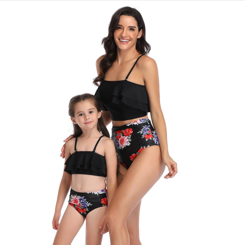 Parent-Child Swimwear High Waist Bikini Swimsuit Image 7