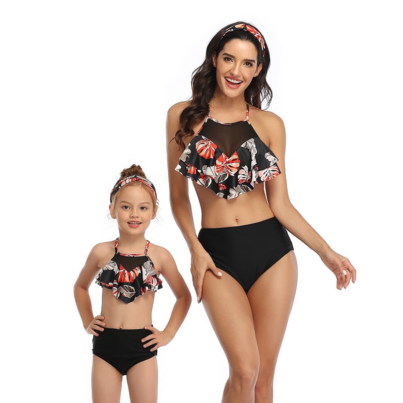 8 Colors Bikini Parent-Child Swimwear Image 1