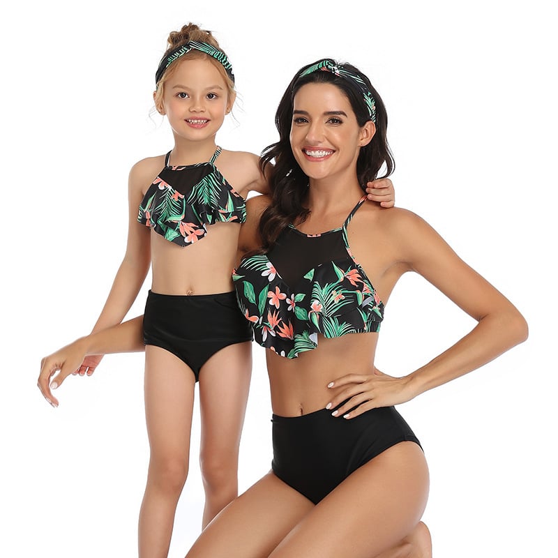 8 Colors Bikini Parent-Child Swimwear Image 1