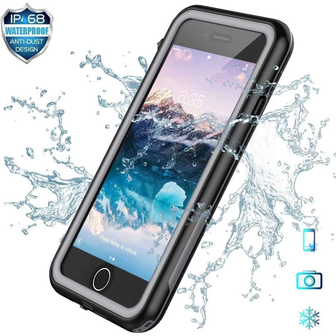 For Apple iPhone SE 2020 / iPhone 8 / iPhone 7 Redpepper Waterproof Swimming Shockproof Dirt Proof Case Cover Black Image 6