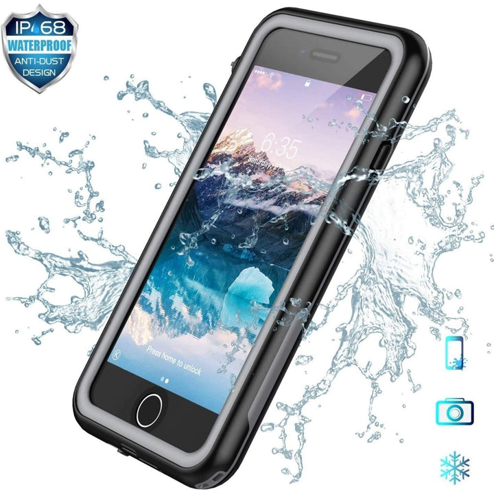 For Apple iPhone SE 2020 / iPhone 8 / iPhone 7 Redpepper Waterproof Swimming Shockproof Dirt Proof Case Cover Black Image 6